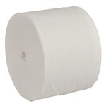 Toiletpapir,  neutral, 2-lags, 100m x 9cm, Ø13,3cm, hvid, 100% nyfiber, uden hylse