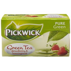 Pickwick Brevte, Pickwick, jordbær/ citrongræs,  grøn te, 20 breve (12163001*12)