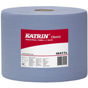 KATRIN Værkstedsrulle,  Katrin Classic, 2-lags, 380m x 22cm, Ø29cm, blå, 100% genbrugspapir (11851701*2)