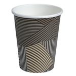 Kaffebæger Lines, ABENA Gastro, 13,5cm, Ø8,9cm, 48 cl, brun, PE/pap, 16 oz