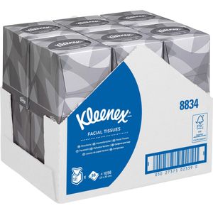 KIMBERLY-CLARK Ansigtsservietter,  Kimberly-Clark Kleenex, 2-lags, 30, 8x23, 4cm,  hvid, 100% nyfiber *Denne vare tages ikke retur* (11956001*1080)