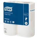 Toiletpapir,  Tork T4 Universal,  2-lags, 62,7m x 9,9cm, Ø12cm, natur, 100% genbrugspapir