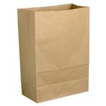 Bærepose, 22x12, 5x29cm,  9 l, 70 g/m2, brun, papir, uden hank, med sidefals