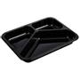 ABENA Bakke, C 2227-3A , 22,7x17,8x3cm, 760 ml, sort, CPET, 3-rums, 150/210/400 ml, standard serie, hovedret
