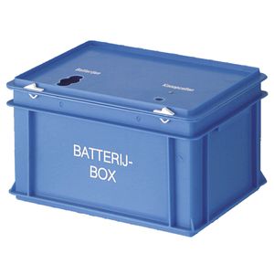 ABENA Batteriboks,  30x40x23, 5cm,  20 l, blå, 2-rums, risikoaffald,  2 rum, til kildesortering og tungt affald *Denne vare tages ikke retur* (176384)