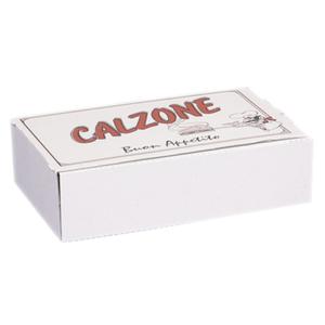 ABENA Pizzaæske,  270x160x70mm,  384 g/m2, hvid, pap, Buon Appetito Calzone (16245*100)