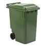 Abena Affaldscontainer,  grøn, plast, 360 l, UV-resistent,  til tungt affald og udendørs *Denne vare tages ikke retur*