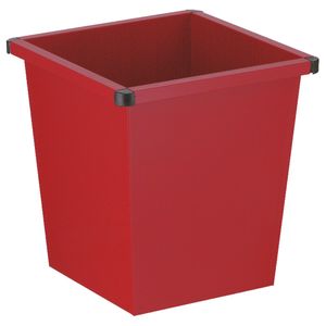 ABENA Papirkurv,  27 l, rød, firkantet,  med plast beskyttende hjørner, ilddæmpende,  til kildesortering *Denne vare tages ikke retur* (176513)