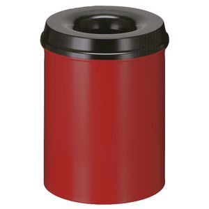 ABENA Brandhæmmende affaldsspand,  15 l, rød *Denne vare tages ikke retur* (176526)