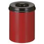 ABENA Brandhæmmende affaldsspand, rød, metal, 15 l *Denne vare tages ikke retur*