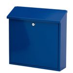 Postkasse,  Malagan, 11, 5x37x37cm,  blå *Denne vare tages ikke retur*