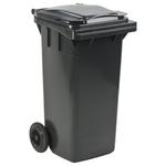 Affaldscontainer,  120 l, grå, UV-resistent,  til tungt affald og udendørs