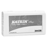 Håndklædeark,  Katrin Plus, 2-lags, C-fold, 33x24cm, 9 cm, hvid, 100% nyfiber