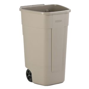 Rubbermaid Affaldscontainer,  Rubbermaid,  beige, plast, 110 l, med 2 hjul, uden låg, til kildesortering og tungt affald og udendørs (17642402)