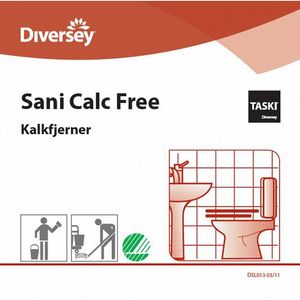 Diversey Etiket, Diversey, 7x7cm, til Taski Sani Calc Free (16238902)