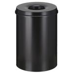 Brandhæmmende affaldsspand,  sort, metal, 30 l *Denne vare tages ikke retur*