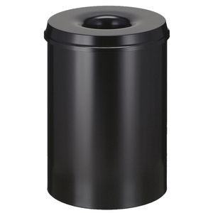 ABENA Brandhæmmende affaldsspand,  sort, metal, 30 l *Denne vare tages ikke retur* (17653801)