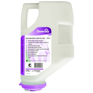 Diversey Maskinopvask,  Diversey Suma RevoFlow Safe Pur-Eco P10, alusikker,  uden klor, farve og parfume, 4 kg (16238301*3)