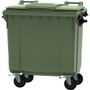 ABENA Affaldscontainer, grøn, plast, 770 l, UV-resistent, til tungt affald og udendørs *Denne vare tages ikke retur*