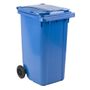 ABENA Affaldscontainer, 240 l, blå, UV-resistent, til tungt affald og udendørs *Denne vare tages ikke retur*