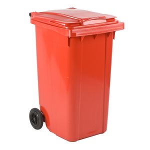 ABENA Affaldscontainer,  rød, plast, 240 l, UV-resistent,  til tungt affald og udendørs *Denne vare tages ikke retur* (176764)