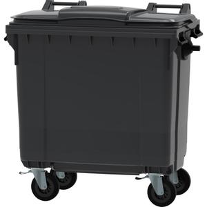 Abena Affaldscontainer,  grå, plast, 770 l, UV-resistent,  til tungt affald og udendørs *Denne vare tages ikke retur* (176844)