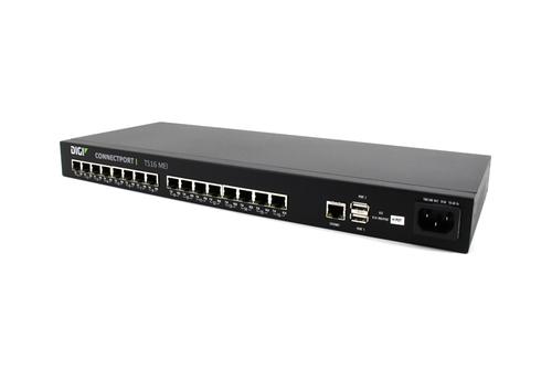 DIGI Digi ConnectPort TS 16 MEI  Serial to Ethernet Terminal Server (replaces 70002535). Includes: power (70002534)
