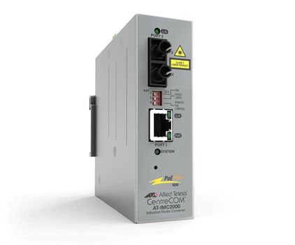 Allied Telesis s Industrial Ethernet Media Converter AT-IMC2000TP/ SC - Fibre media converter - 1GbE - 10Base-T, 100Base-TX,  1000Base-T,  1000Base-X,  100Base-X - RJ-45 / SC multi-mode - up to 550 m - 850 nm (AT-IMC2000TP/SC-980)