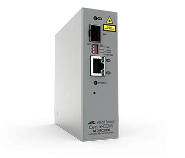 Allied Telesis s AT IMC2000T/ SP - Industrial temperature - fibre media converter - 1GbE - 100Base-FX,  1000Base-SX - RJ-45 / SFP (mini-GBIC) - up to 2 km - TAA Compliant (AT-IMC2000T/SP-980)