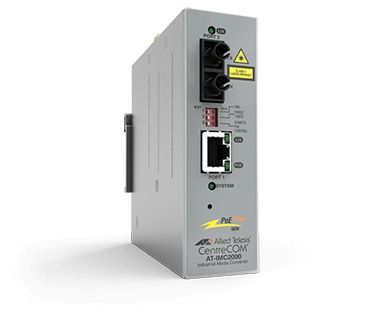 Allied Telesis s Industrial Ethernet Media Converter AT-IMC200TP/ SC - Fibre media converter - 100Mb LAN - 10Base-T, 100Base-FX,  100Base-TX - RJ-45 / SC multi-mode - up to 2 km - 1310 nm (AT-IMC200TP/SC-980)