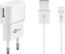 GOOBAY 8-Pin Charger Set. 1x USB Port. White. 1.0A Factory Sealed