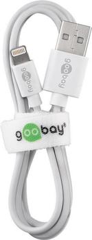 GOOBAY Dual Apple Lightning charger set 2.4 A, white, 1 m - power unit with 2 USB ports and Apple Lightning cable (44979)