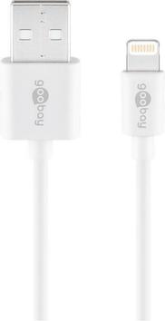 Goobay Dual Apple Lightning charger set 2.4 A, white, 1 m - power unit with 2 USB ports and Apple Lightning cable (44979)