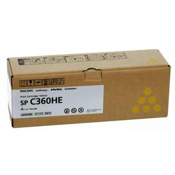 RICOH Print Cartridge Yellow SP C360HE Factory Sealed (408187)