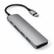 SATECHI Slim MultiPort V2 Docking (stellargrå) USB-C 49W PD, 4K HDMI, 2xUSB-A, SD, microSD, 1xUSB-C