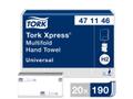 TORK H2 Universal Multifold käsipyyhe 2krs 190ark/pkt 20pkt/sk