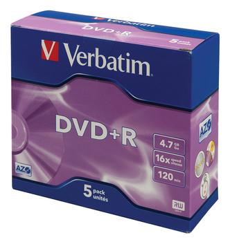 VERBATIM DVD+R Verbatim 4.7GB 16X 5p Jewel Case (43497)