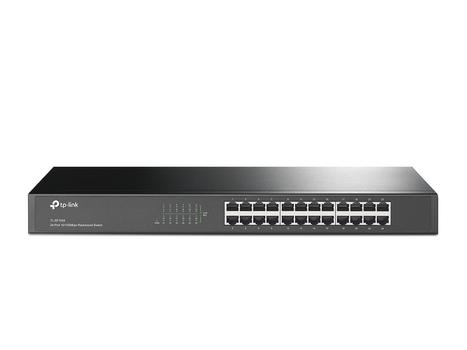 TP-LINK 24-Port 10/100 Mbps Switch PORT: 24 10/100 Mbps RJ45 Ports SPEC: 1U 19-inch Rack-mountable Steel Case FEATURE: Plug and Play (TL-SF1024)