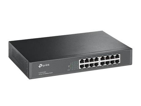 TP-Link TL-SF1016DS - Switch - 16 x 10/100 - stasjonær,  rackmonterbar (TL-SF1016DS)