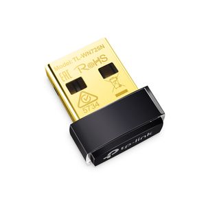 TP-LINK N150 WLAN Nano USB Adapter, 802.11b/ g/ n,  USB 2.0 Port, Software-WPS (TL-WN725N)