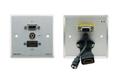 KRAMER WXA-H/EU(G)-80PASSIVE WALL PLATE - 15-PIN HD (F/F), 3.5MM & HDMI