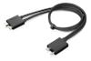 LENOVO Split Cable - Thunderbolt cable (M) (M) - Thunderbolt 3 - 67 cm - black - CRU - for ThinkCentre M80s Gen 3, M80t Gen 3, M90a Gen 3, M90a Pro Gen 3, M90s Gen 3, M90t Gen 3 (4X90U90616)