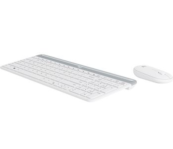 LOGITECH MK470 Slim Wireless Keyboard & Mouse Combo - Off-White - Tastatur & Mus sæt - Nordisk - Hvid (920-009201)