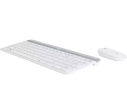 Logitech Slim Wireless Combo MK470 - tastatur- og mussett - Nordisk - elfenbenshvit Inn-enhet (920-009201)