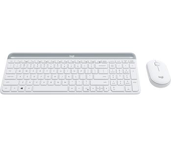 LOGITECH MK470 Slim Wireless Keyboard & Mouse Combo - Off-White - Tastatur & Mus sæt - Nordisk - Hvid (920-009201)