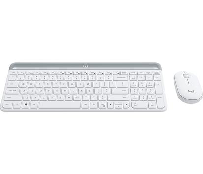 Logitech Slim Wireless Combo MK470 - tastatur- og mussett - Nordisk - elfenbenshvit Inn-enhet (920-009201)