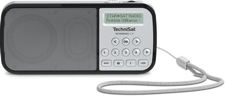 TechniSat TechniRadio RDR - bærbar DAB-radio sølv - kun 124 gram - oppladbar med opptil 10 timer batteritid (0002/3922)
