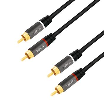 LOGILINK Audio cable, 2x RCA/M to 2x  (CA1204)