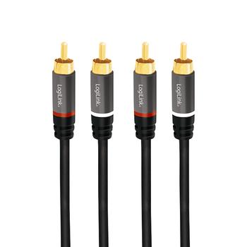 LOGILINK Audio cable, 2x RCA/M to 2x  (CA1204)