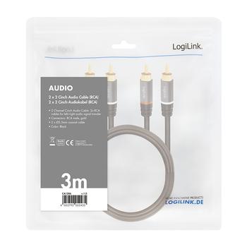 LOGILINK Audio cable, 2x RCA/M to 2x  (CA1206)